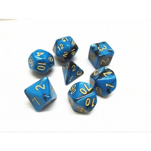 Blue and Black Blend Roleplaying Dice Set ideal for DND